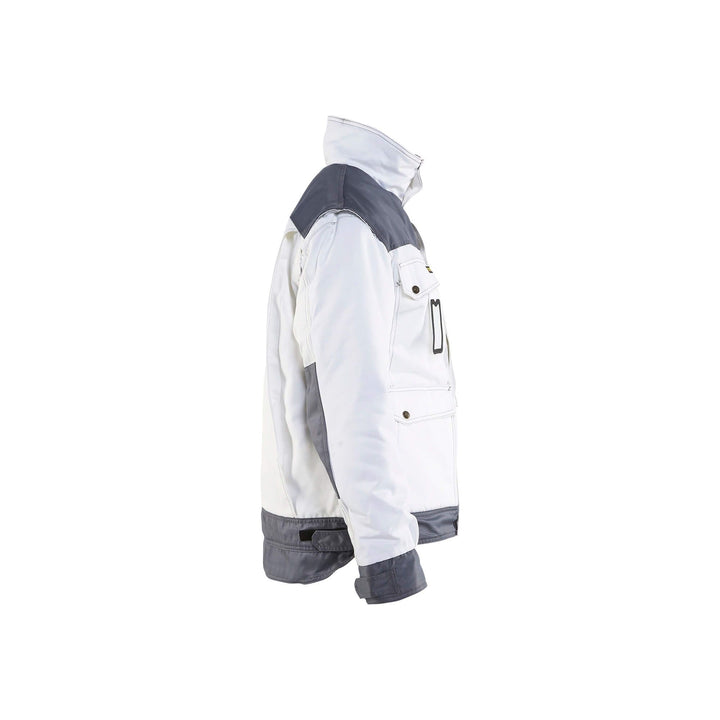 Blaklader 48651900 Painters Jacket White Grey White/Grey Right #colour_white-grey