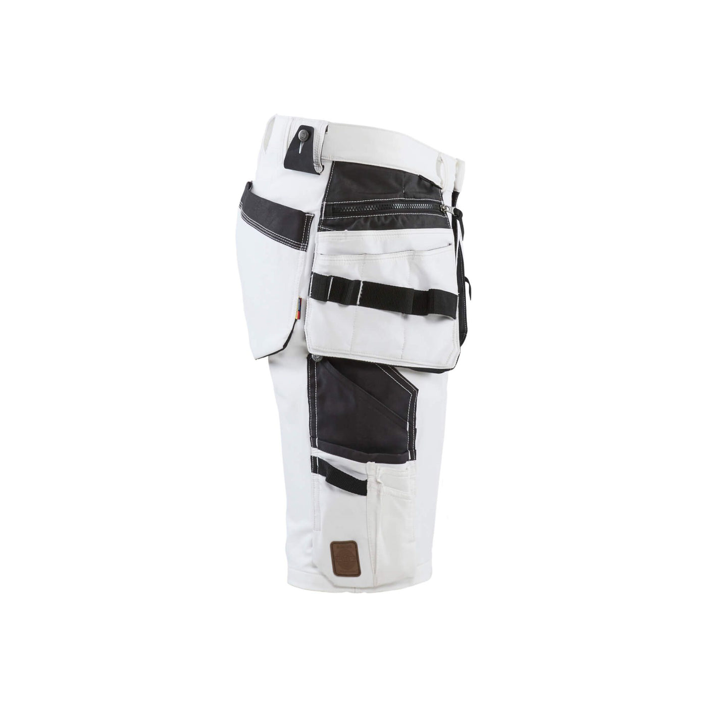 Blaklader 10881645 Painters Shorts 4-Way-Stretch White/Dark Grey Right #colour_white-dark-grey