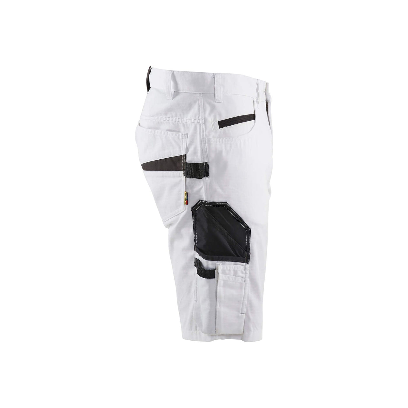 Blaklader 10941330 Painters Shorts Stretch White/Dark Grey Right #colour_white-dark-grey