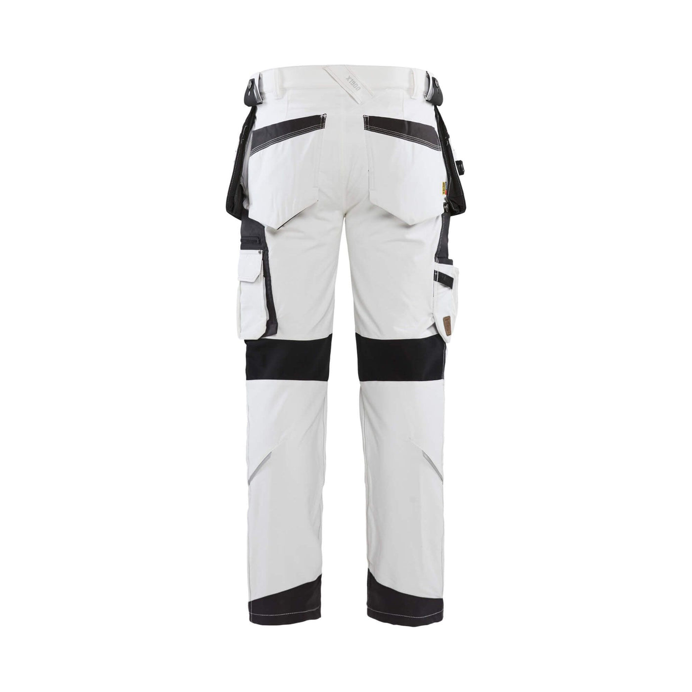 Blaklader 10791645 Painters Trousers 4-Way-Stretch White/Dark Grey Rear #colour_white-dark-grey