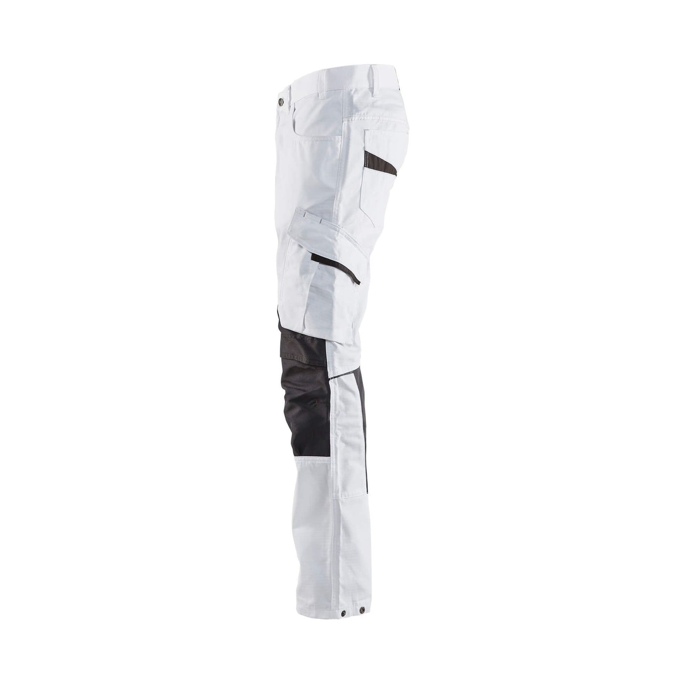 Blaklader 10951330 Painters Trousers Stretch White/Dark Grey Left #colour_white-dark-grey