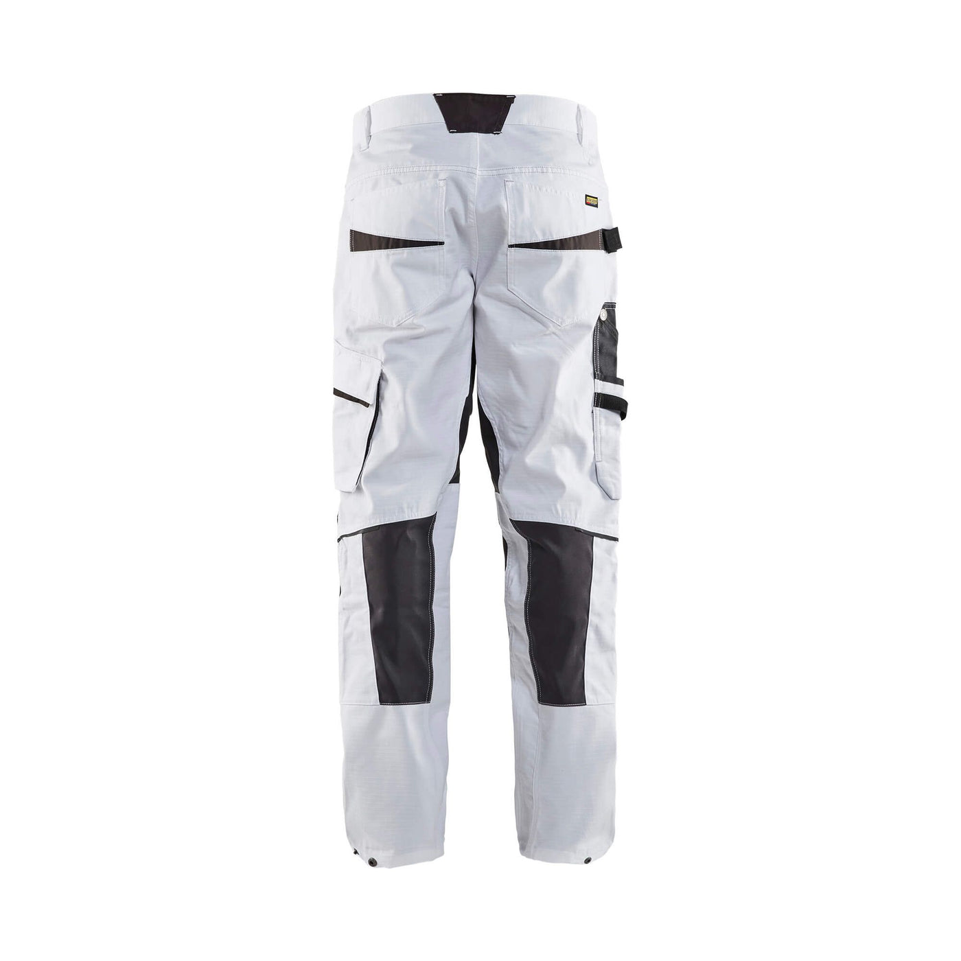 Blaklader 10951330 Painters Trousers Stretch White/Dark Grey Rear #colour_white-dark-grey