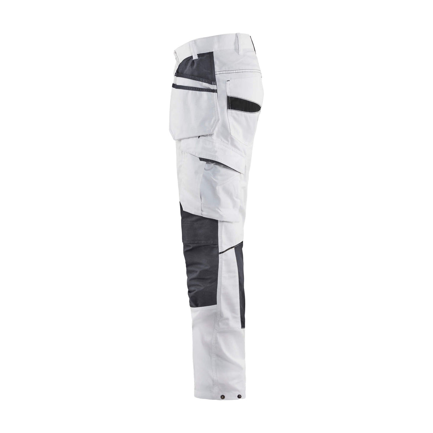 Blaklader 10961330 Painters Trousers Stretch White/Dark Grey Left #colour_white-dark-grey