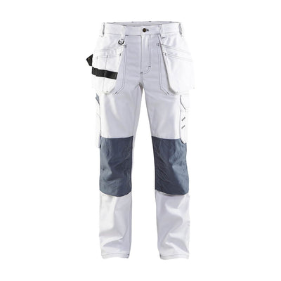 Blaklader 71311210 Painters Trousers White White/Grey Main #colour_white-grey