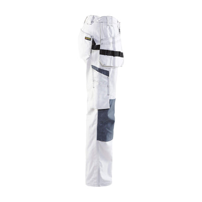 Blaklader 71311210 Painters Trousers White White/Grey Right #colour_white-grey