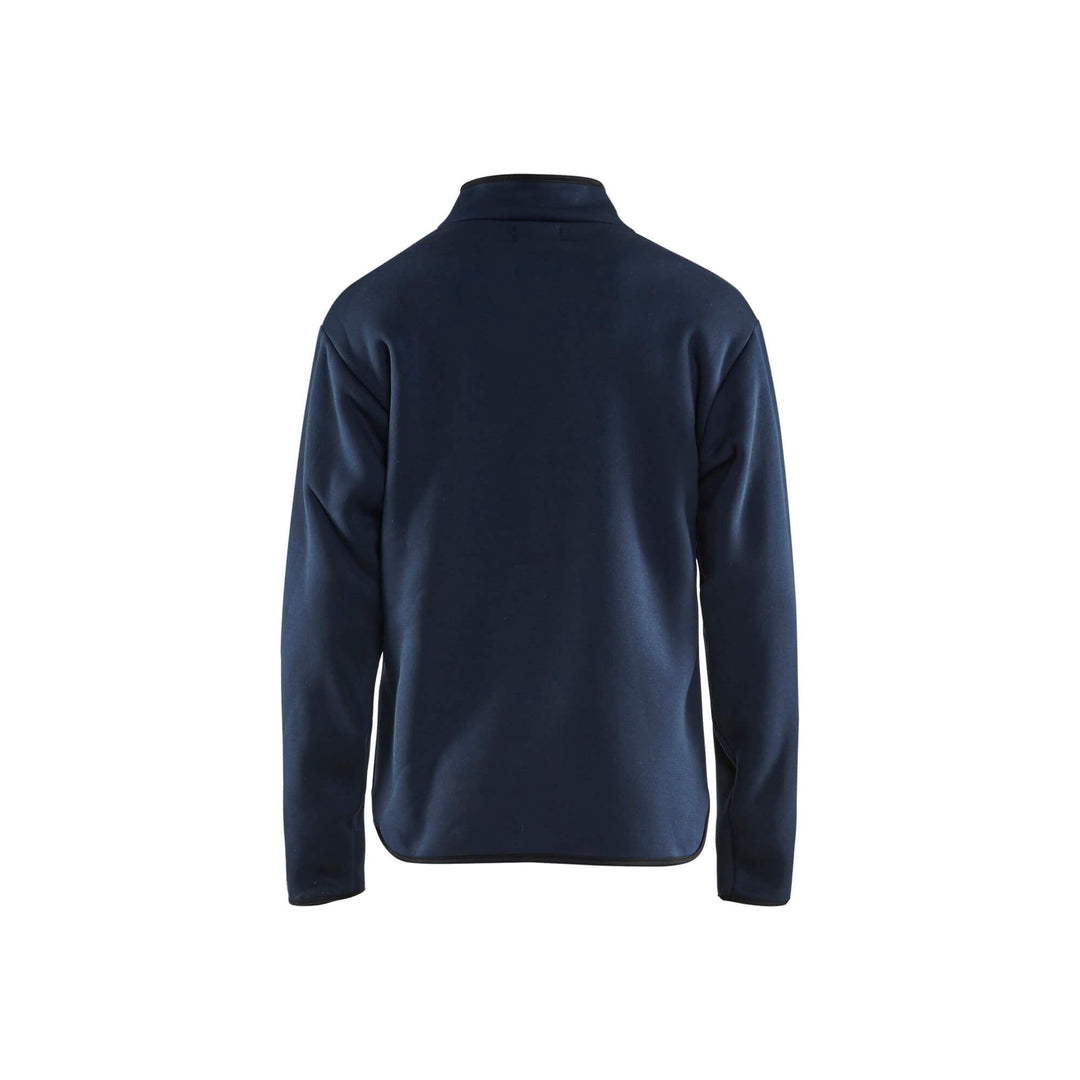 Blaklader 47702954 Pile Fleece Jacket Navy Blue Rear #colour_navy-blue