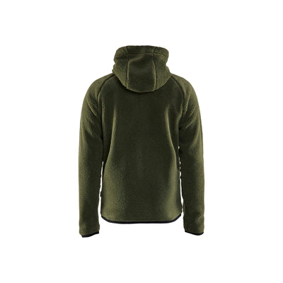 Blaklader 47252955 Pile Jacket Autumn Green Rear #colour_autumn-green