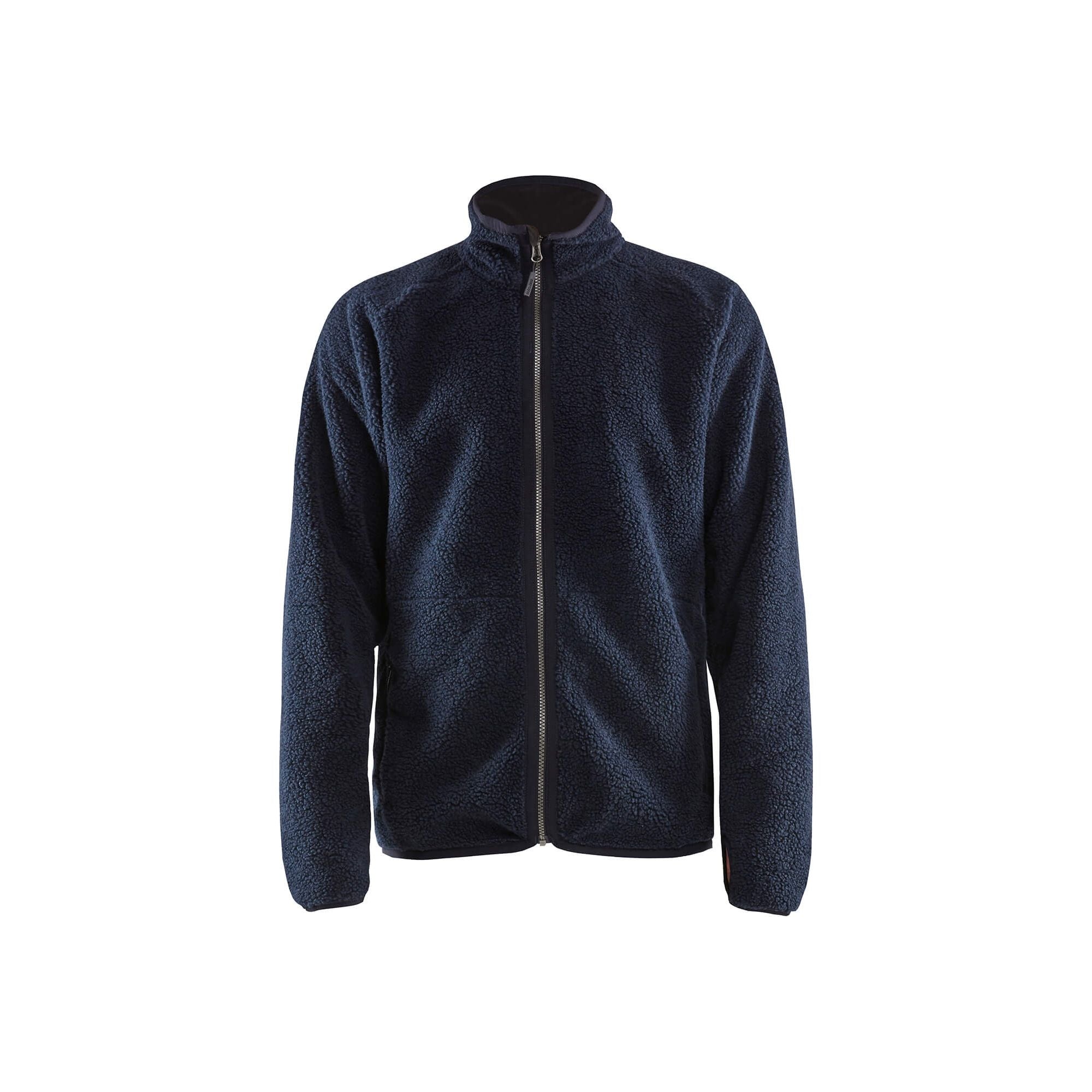 Blaklader 47292955 Pile Work Jacket Dark Navy Blue Main #colour_dark-navy-blue