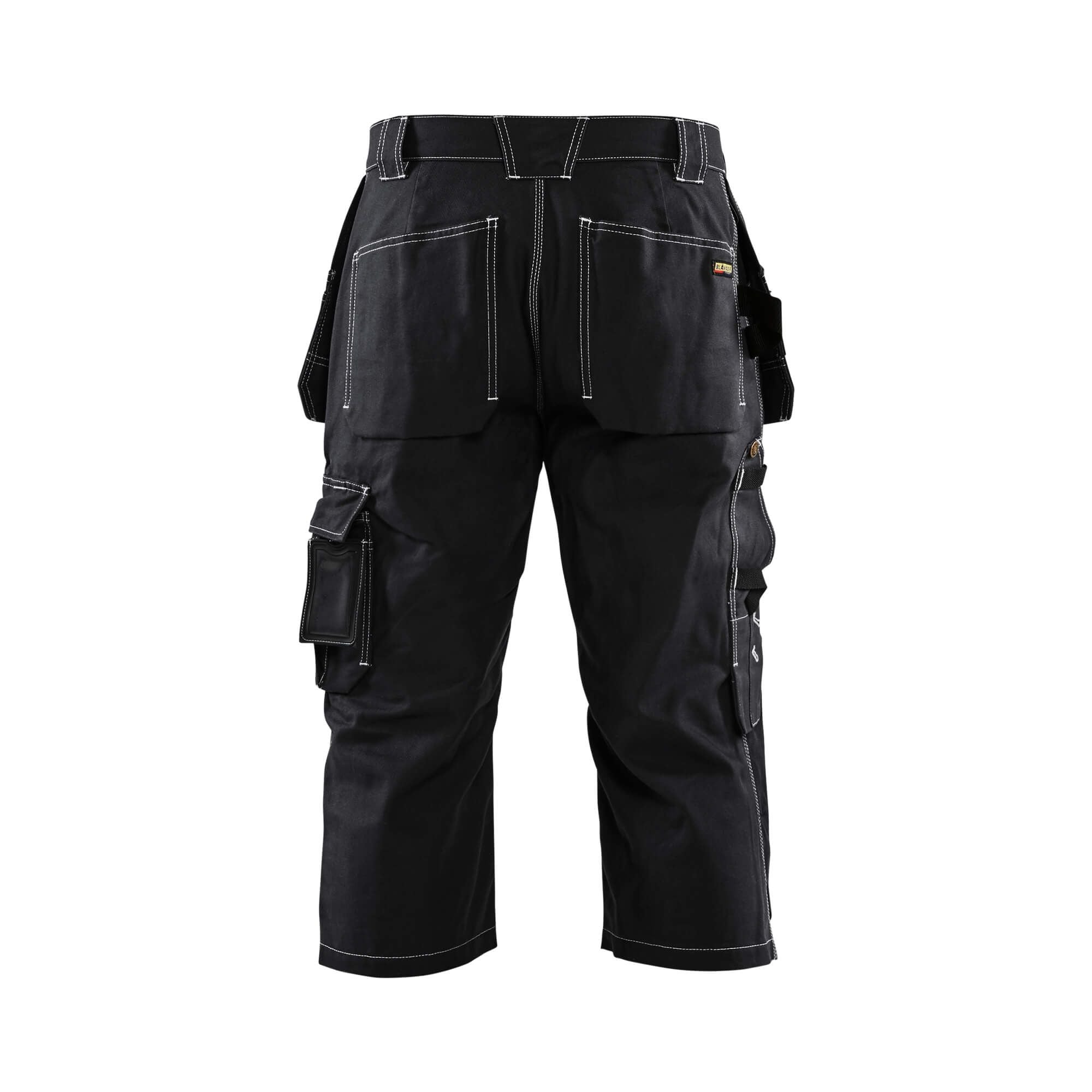 Blaklader 15401370 Pirate Work Shorts Black Rear #colour_black