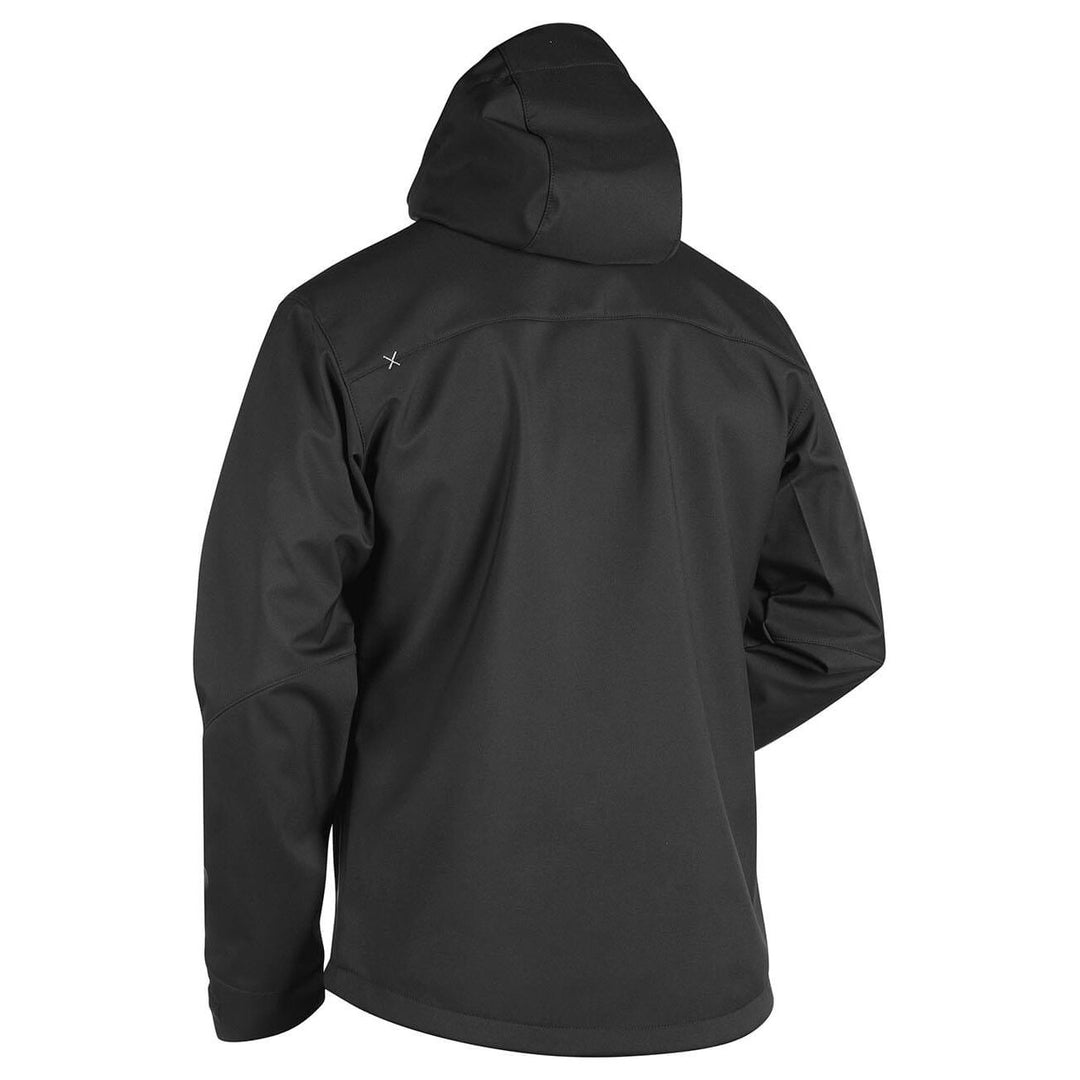 Blaklader 49492517 Pro Softshell Jacket Black/Silver Rear #colour_black-silver