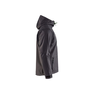 Blaklader 49492517 Pro Softshell Jacket Dark Grey/Green Right #colour_dark-grey-green