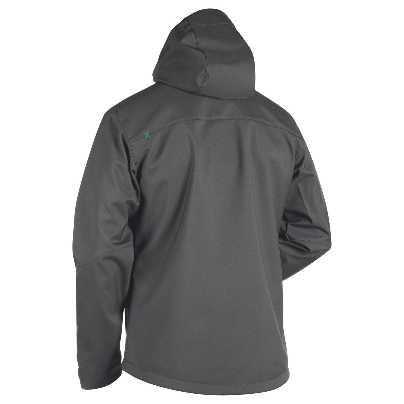Blaklader 49492517 Pro Softshell Jacket Dark Grey/Green Rear #colour_dark-grey-green