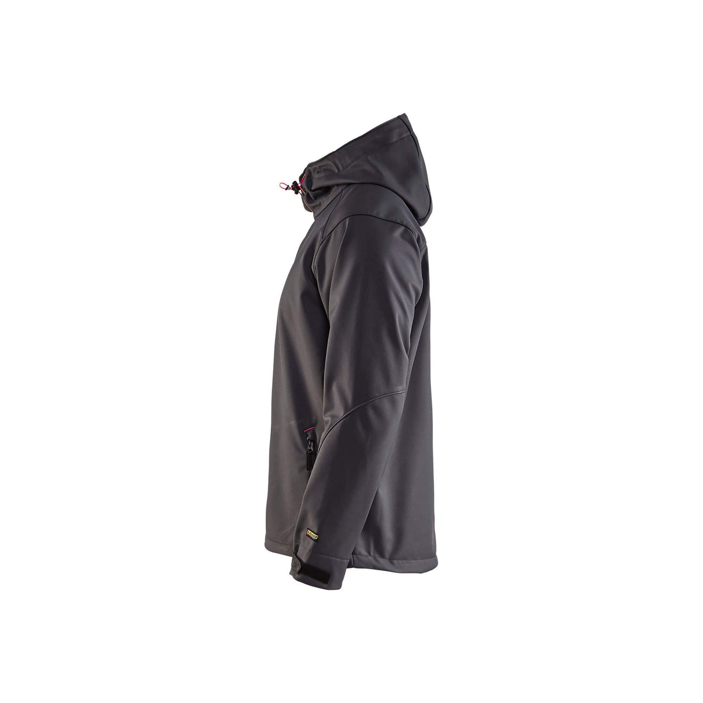 Blaklader 49492517 Pro Softshell Jacket Dark Grey/Red Left #colour_dark-grey-red