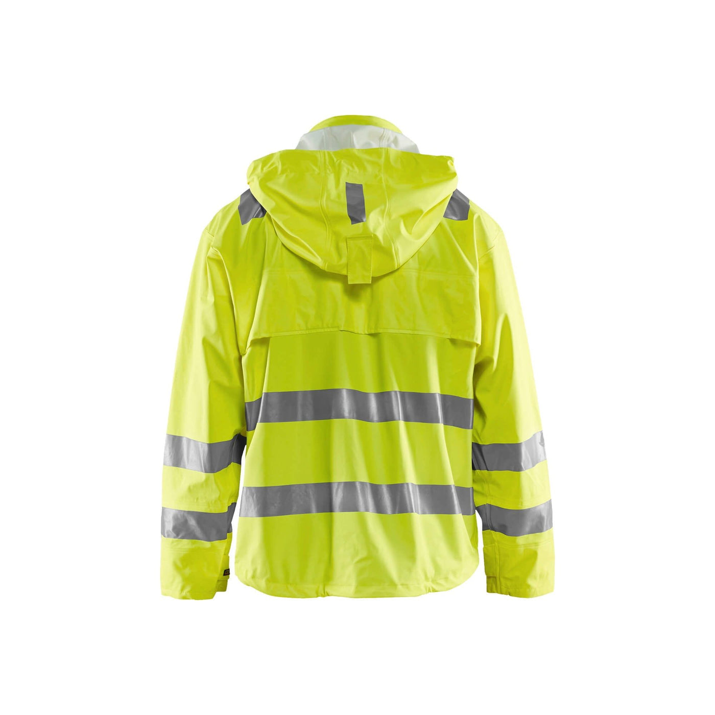 Blaklader 43032009 Rain Jacket Flame-Retardant Hi-Vis Yellow Rear #colour_yellow