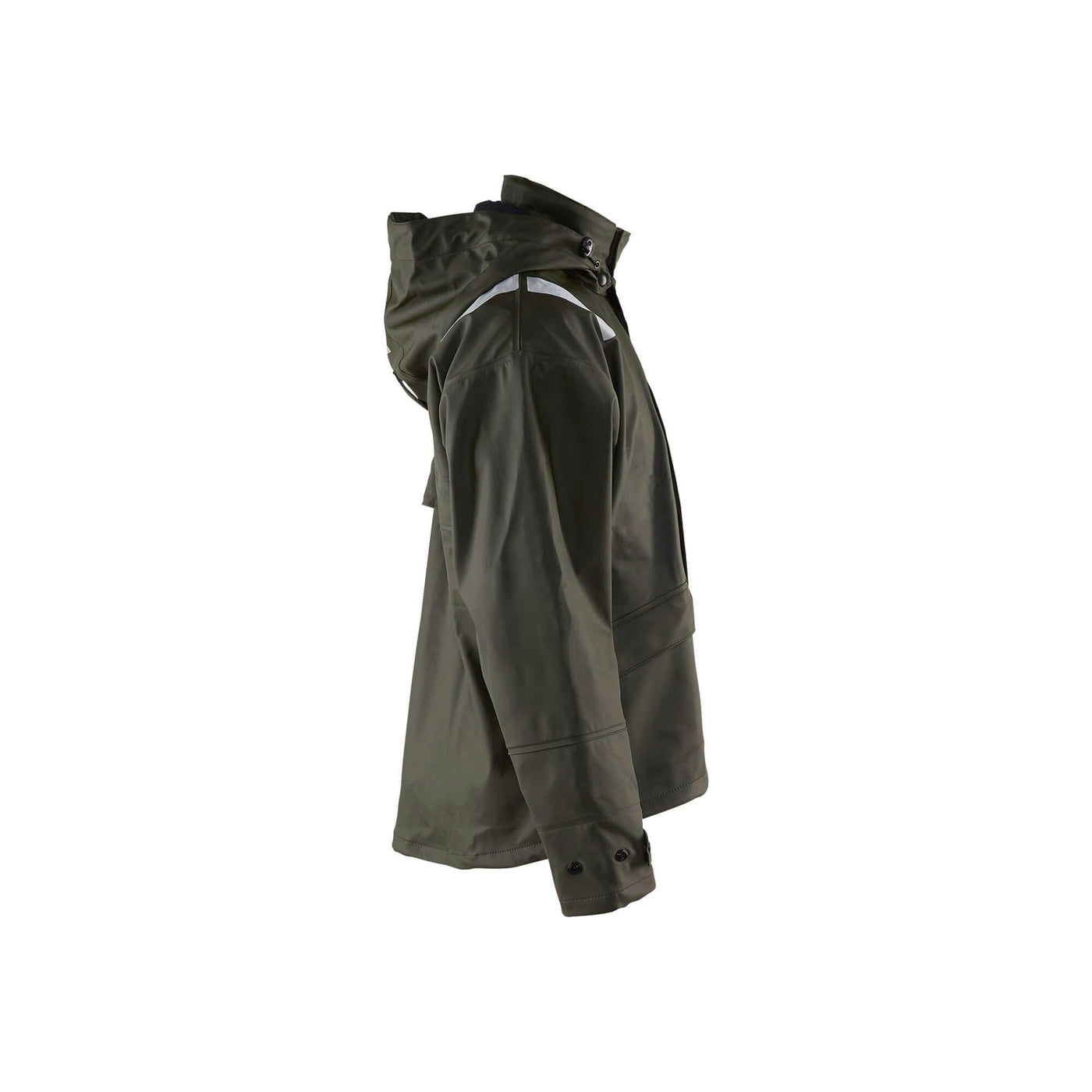 Blaklader 43022003 Rain Jacket Waterproof Army Green Right #colour_army-green