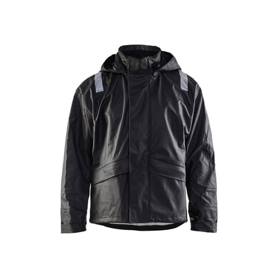Blaklader 43022003 Rain Jacket Waterproof Black Main #colour_black