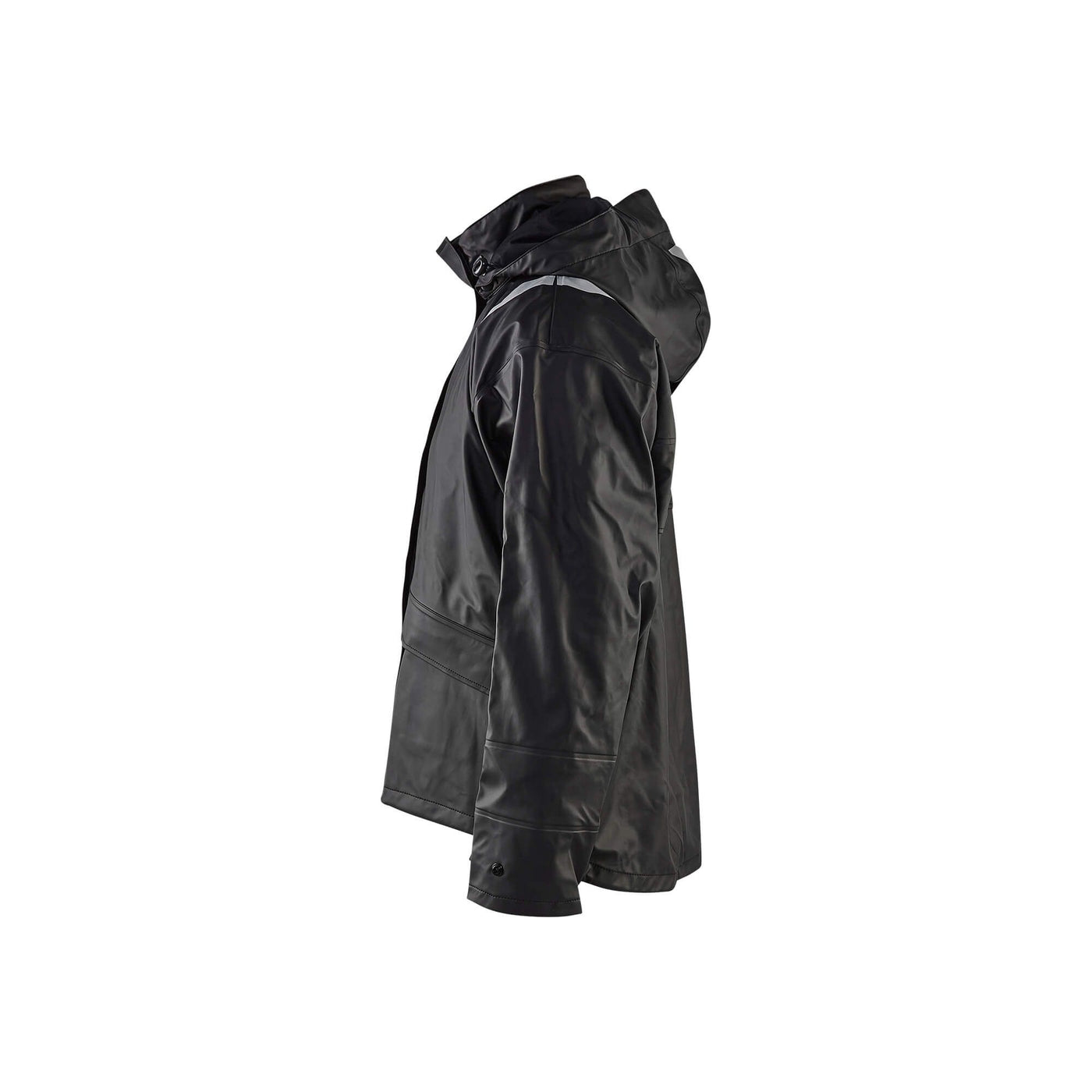 Blaklader 43022003 Rain Jacket Waterproof Black Left #colour_black