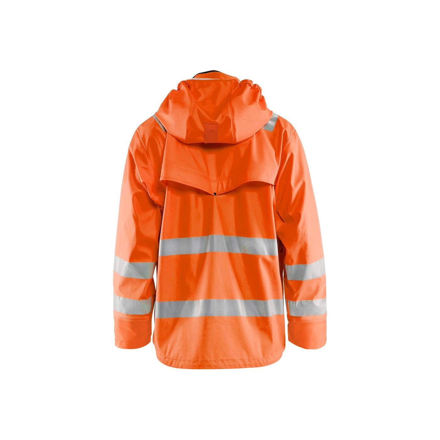 Blaklader 43022003 Rain Jacket Waterproof Orange Rear #colour_orange