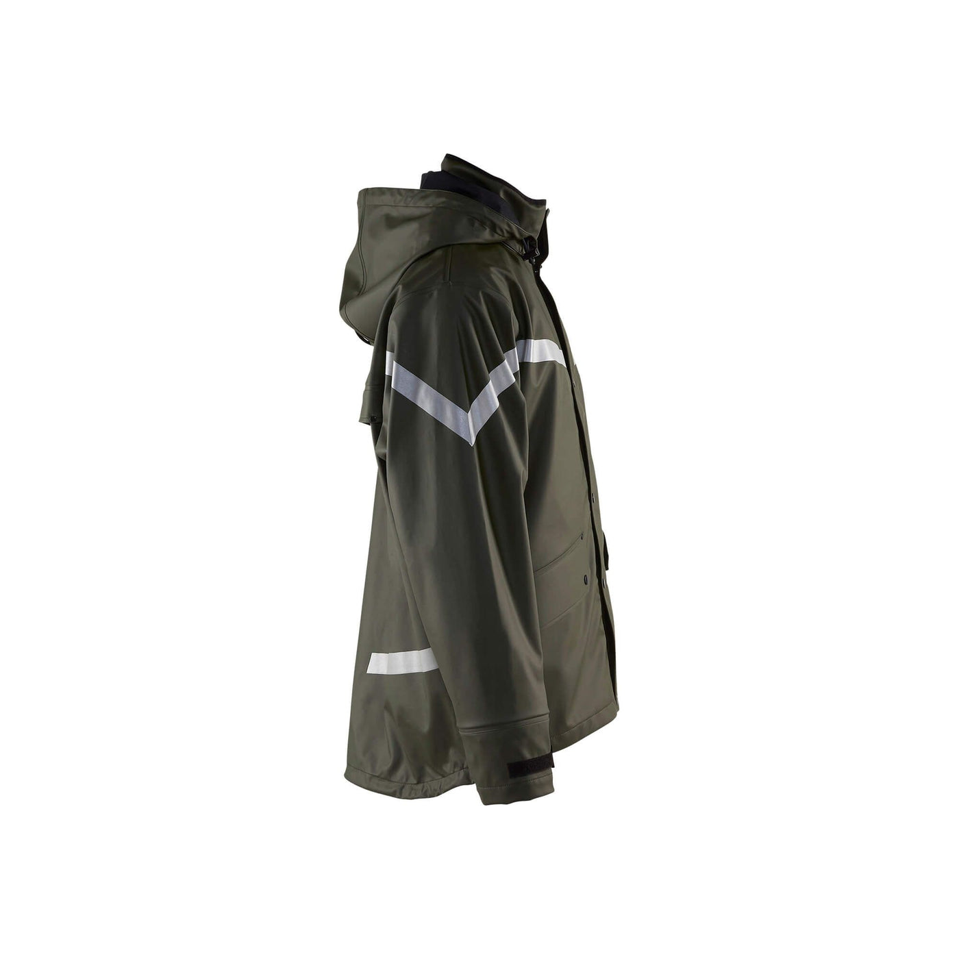 Blaklader 43052003 Rain Jacket Waterproof Army Green Right #colour_army-green