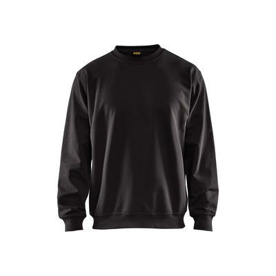 Blaklader 33401158 Round-Neck Cotton Sweatshirt Black Main #colour_black