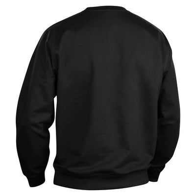 Blaklader 33401158 Round-Neck Cotton Sweatshirt Black Rear #colour_black