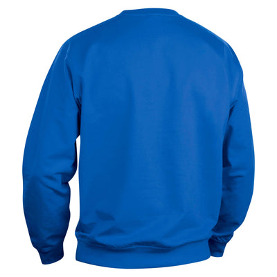Blaklader 33401158 Round-Neck Cotton Sweatshirt Cornflower Blue Rear #colour_cornflower-blue
