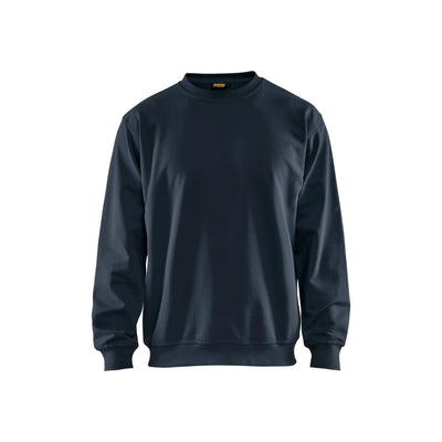 Blaklader 33401158 Round-Neck Cotton Sweatshirt Dark Navy Blue Main #colour_dark-navy-blue
