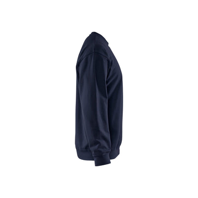 Blaklader 33401158 Round-Neck Cotton Sweatshirt Dark Navy Blue Right #colour_dark-navy-blue