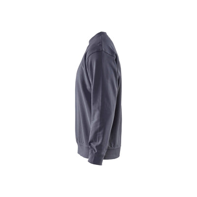 Blaklader 33401158 Round-Neck Cotton Sweatshirt Grey Left #colour_grey