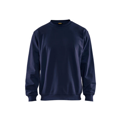 Blaklader 33401158 Round-Neck Cotton Sweatshirt Navy Blue Main #colour_navy-blue