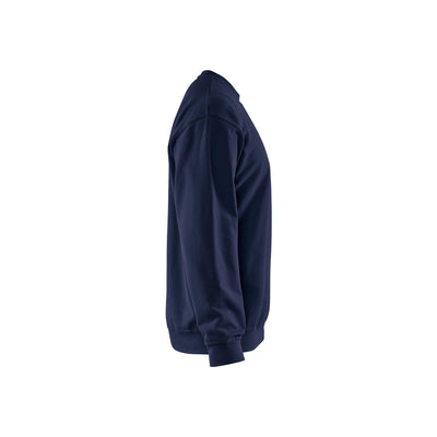 Blaklader 33401158 Round-Neck Cotton Sweatshirt Navy Blue Right #colour_navy-blue
