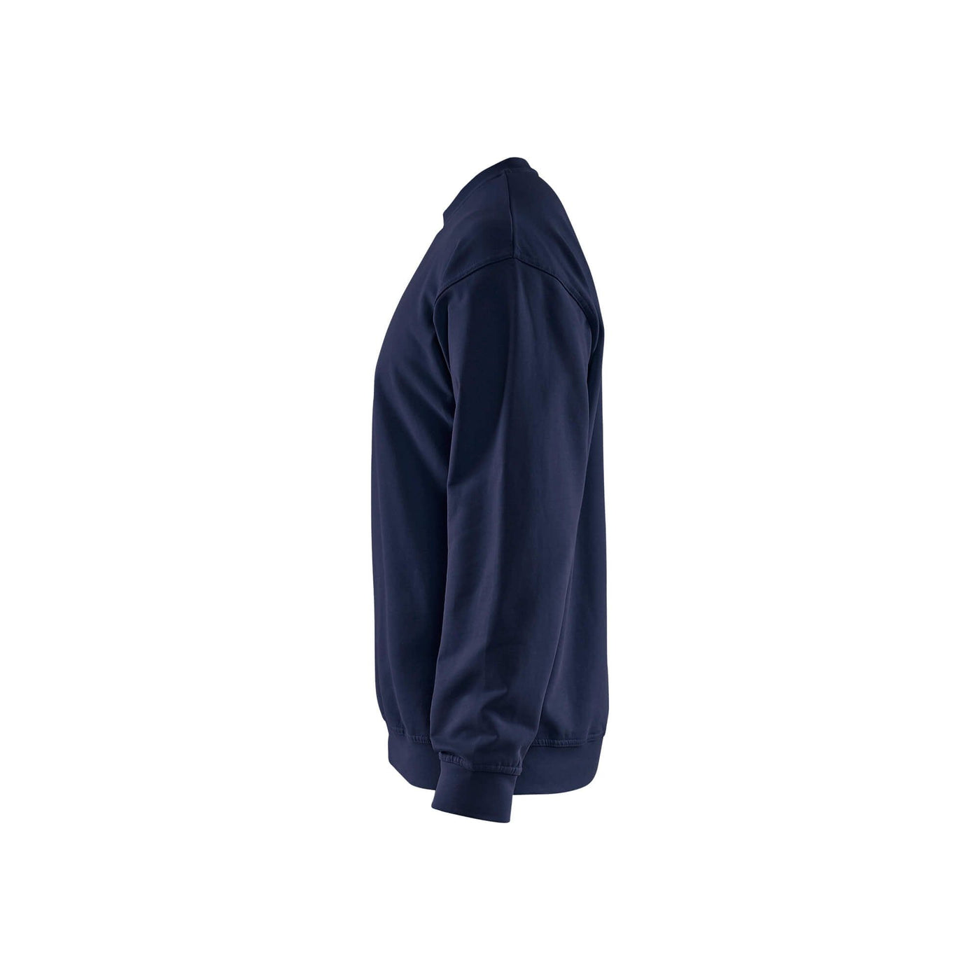 Blaklader 33401158 Round-Neck Cotton Sweatshirt Navy Blue Left #colour_navy-blue