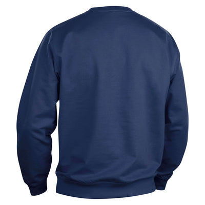 Blaklader 33401158 Round-Neck Cotton Sweatshirt Navy Blue Rear #colour_navy-blue