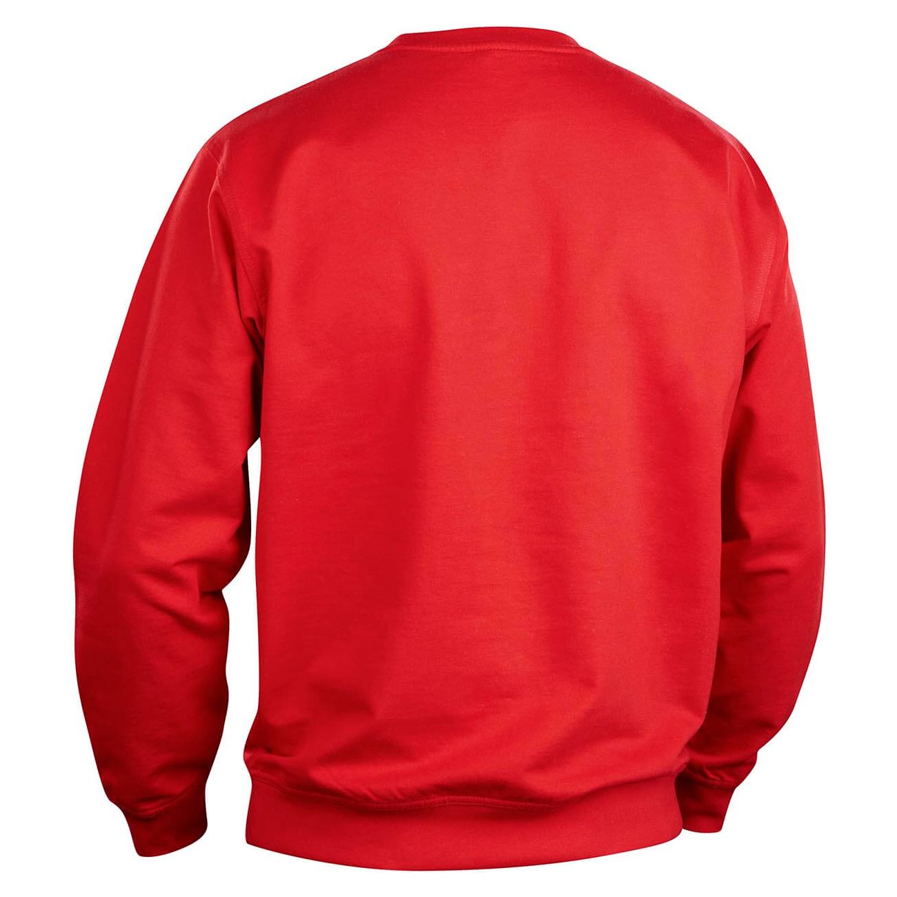 Blaklader 33401158 Round-Neck Cotton Sweatshirt Red Rear #colour_red