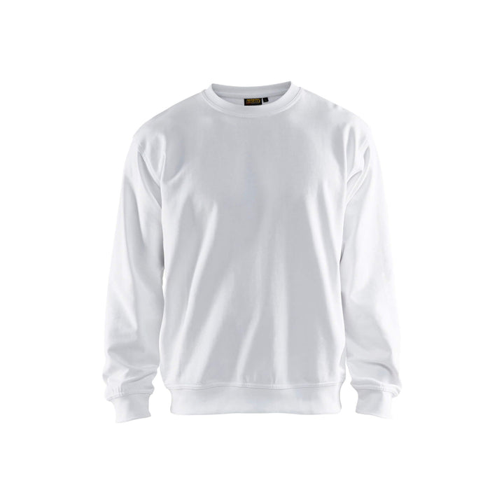 Blaklader 33401158 Round-Neck Cotton Sweatshirt White Main #colour_white