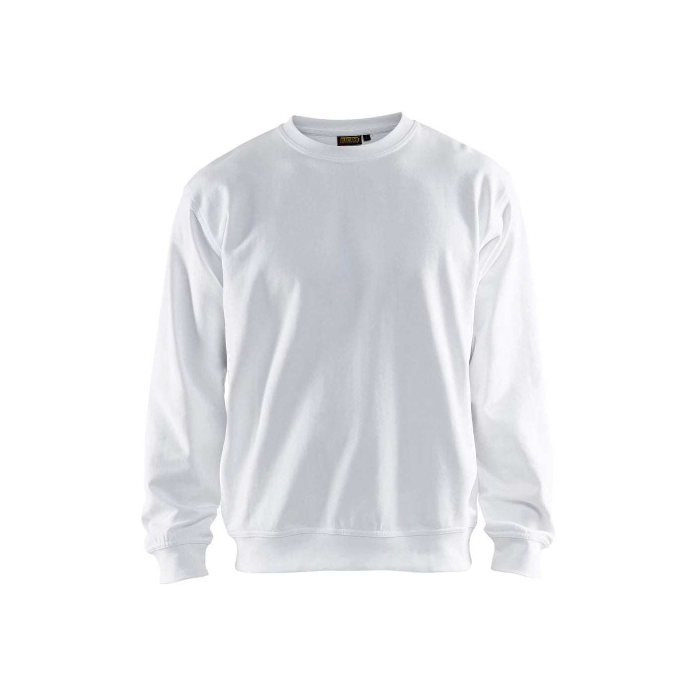 Blaklader 33401158 Round-Neck Cotton Sweatshirt White Main #colour_white