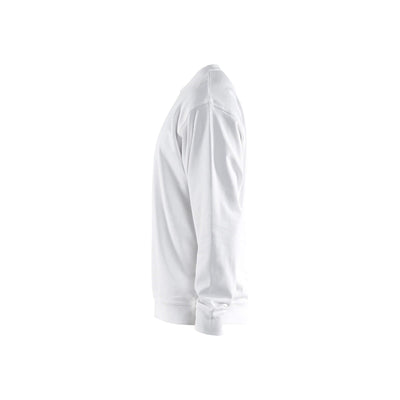 Blaklader 33401158 Round-Neck Cotton Sweatshirt White Left #colour_white