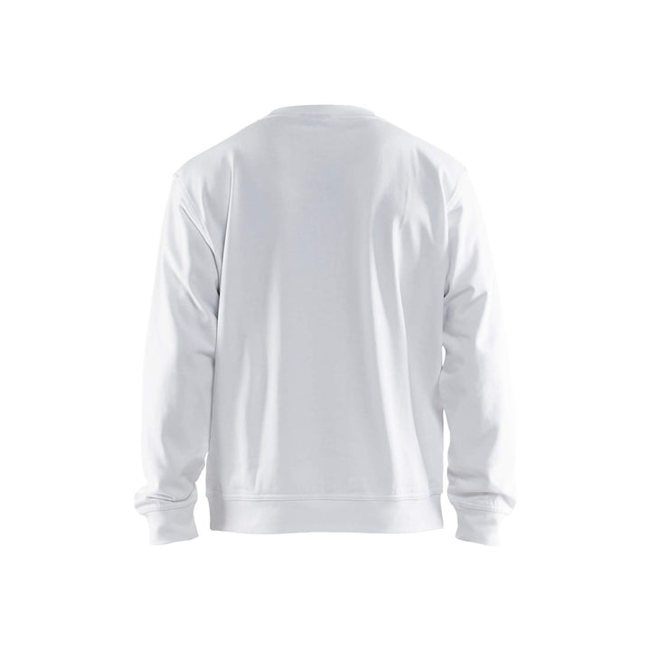 Blaklader 33401158 Round-Neck Cotton Sweatshirt White Rear #colour_white