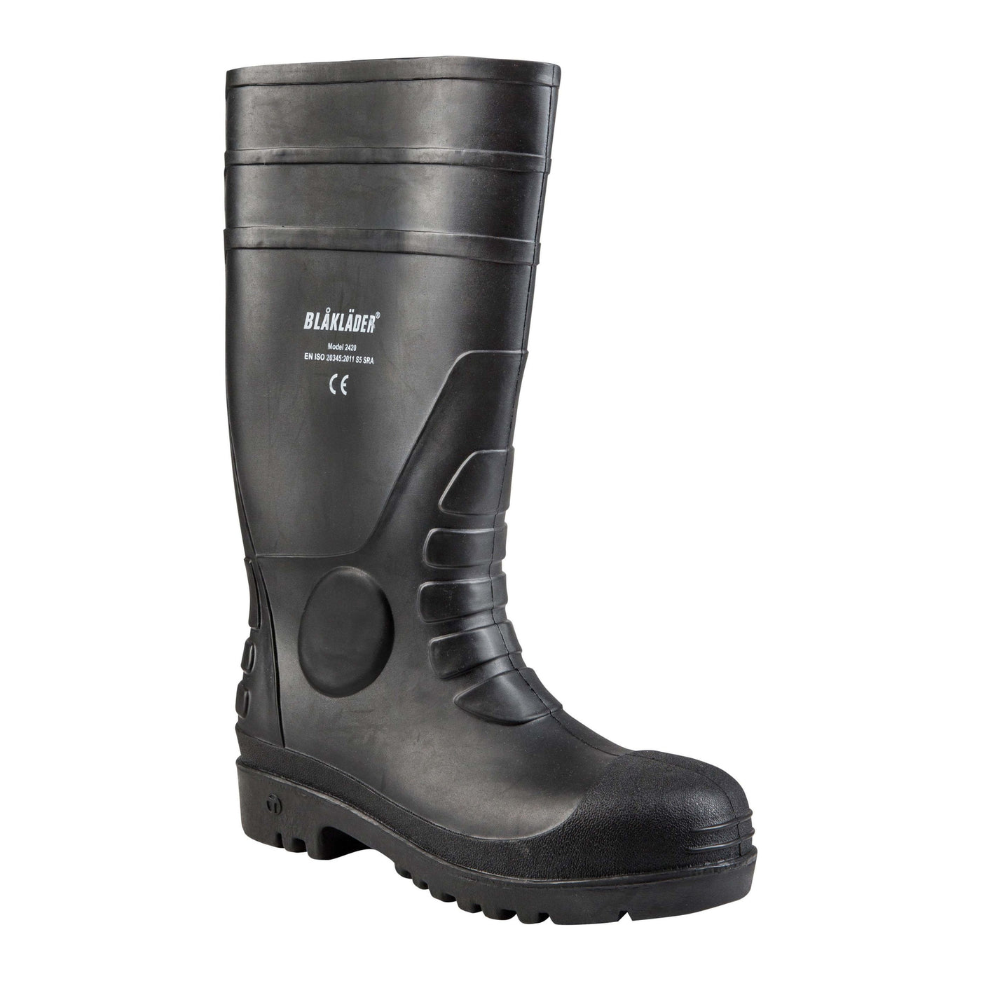 Blaklader 24200000 Safety Rubber Boot S5 Toe Cap Black Main #colour_black
