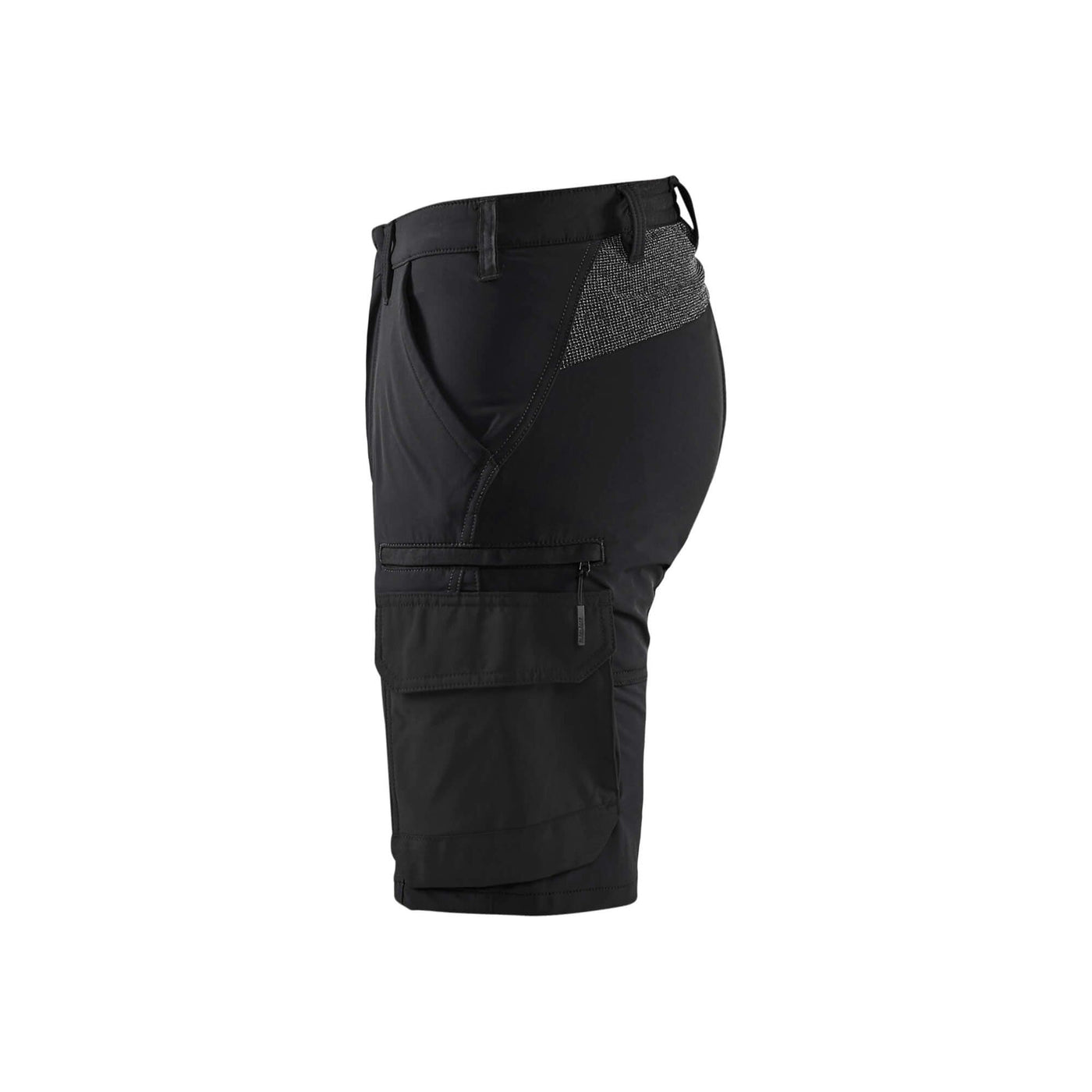 Blaklader 14231645 Service Shorts 4-Way Stretch Black/Dark Grey Left #colour_black-dark-grey