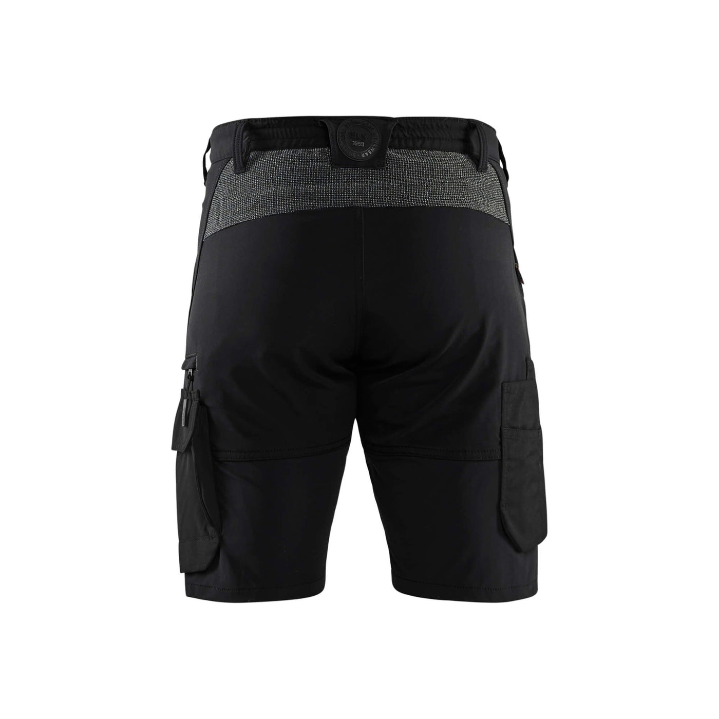 Blaklader 14231645 Service Shorts 4-Way Stretch Black/Dark Grey Rear #colour_black-dark-grey