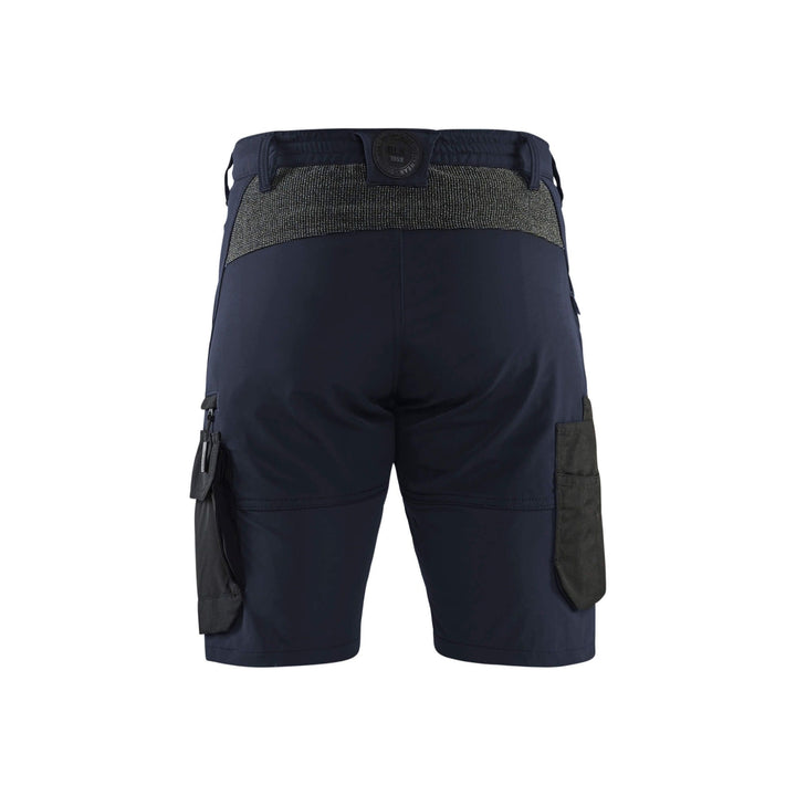 Blaklader 14231645 Service Shorts 4-Way Stretch Dark Navy Blue/Black Rear #colour_dark-navy-blue-black