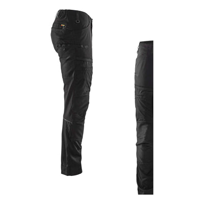 Blaklader 14561845 Service Stretch Trousers Black/Dark Grey Right #colour_black-dark-grey