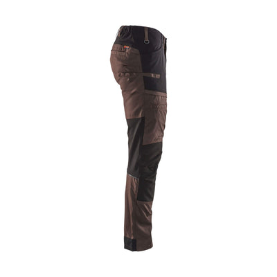 Blaklader 14561845 Service Stretch Trousers Brown/Black Right #colour_brown-black