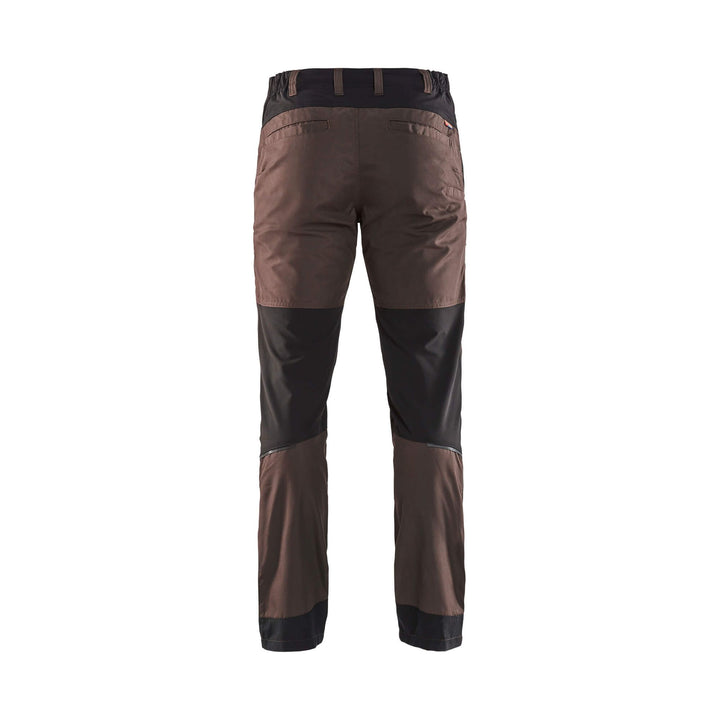 Blaklader 14561845 Service Stretch Trousers Brown/Black Rear #colour_brown-black