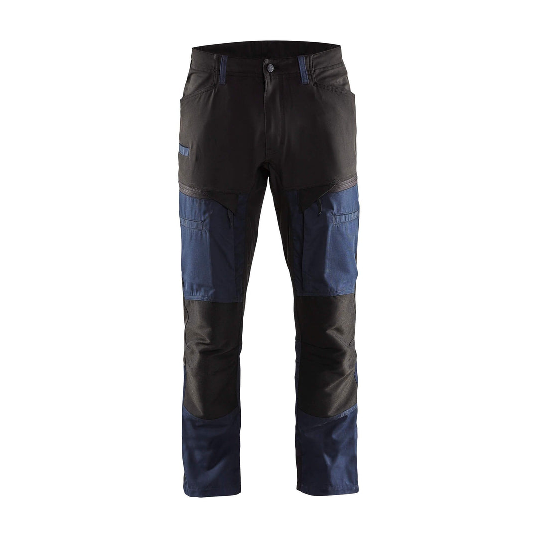 Blaklader 14561845 Service Stretch Trousers Dark Navy Blue/Black Main #colour_dark-navy-blue-black