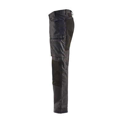 Blaklader 14591146 Service Stretch Trousers Dark Grey/Black Left #colour_dark-grey-black