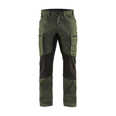 Blaklader 14591845 Service Stretch Trousers Army Green/Black Main #colour_army-green-black