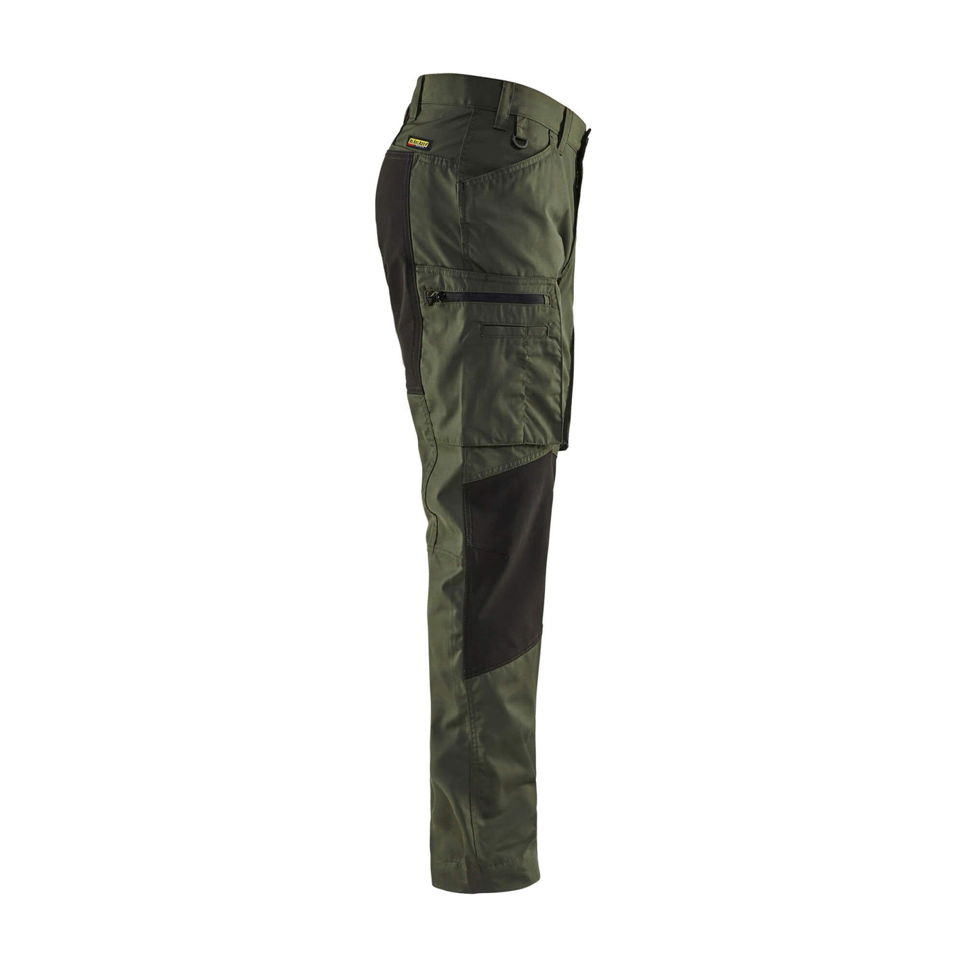 Blaklader 14591845 Service Stretch Trousers Army Green/Black Right #colour_army-green-black