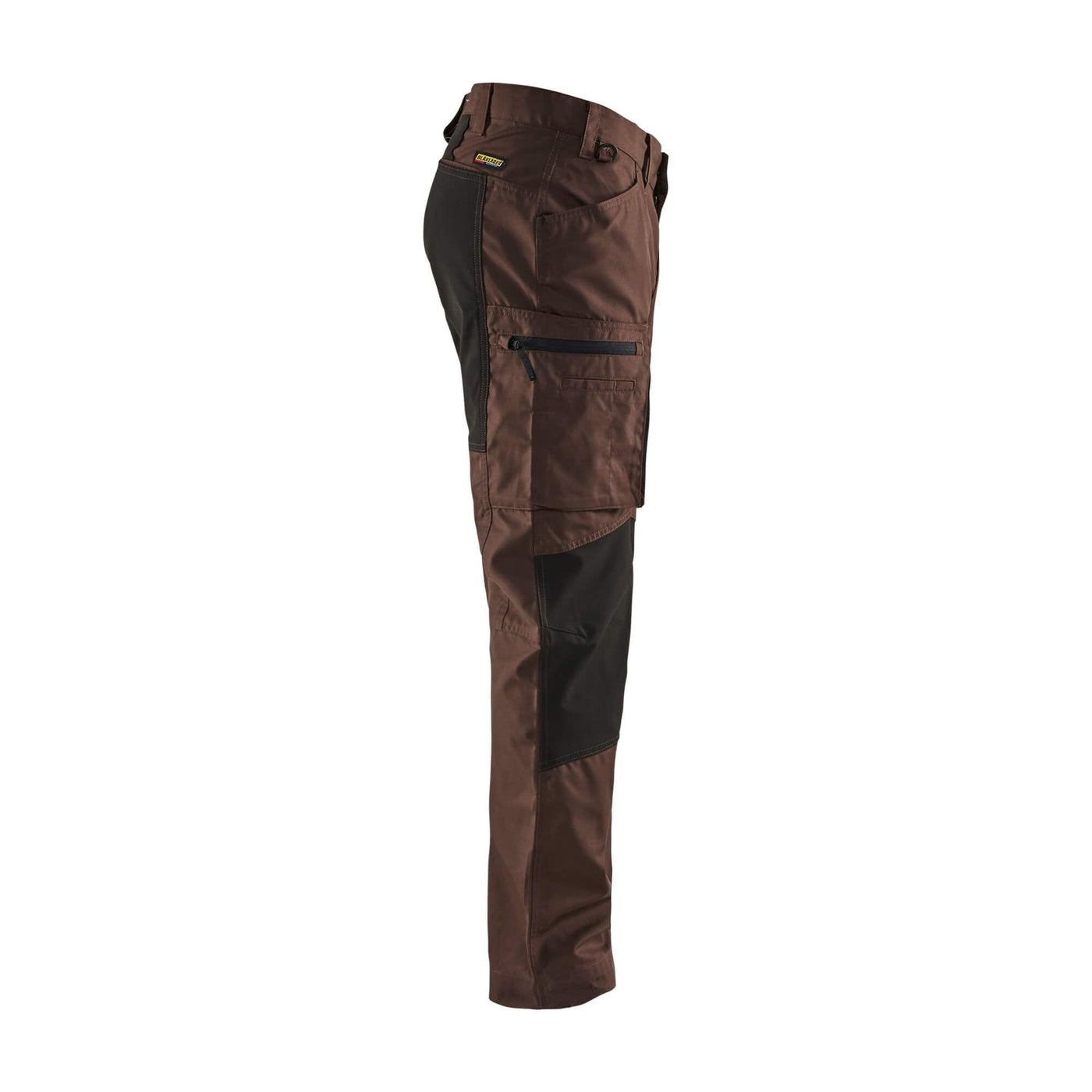 Blaklader 14591845 Service Stretch Trousers Brown/Black Right #colour_brown-black